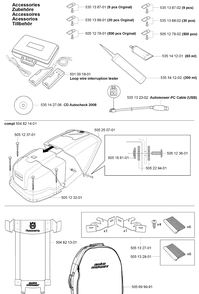 Accessories (Part B) Diagram and Parts List for 230ACX 2008-02 Husqvarna Lawn Mower