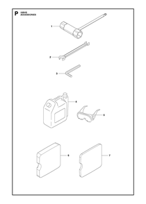 Accessories Diagram and Parts List for 226HS75S 2009 Husqvarna Trimmer