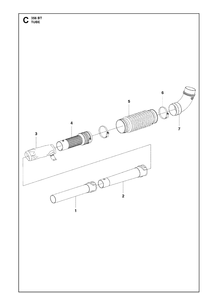 Tube Diagram and Parts List for 356BT  Husqvarna Leaf Blower / Vacuum