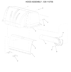 Accessories 1 Diagram and Parts List for LZF5227 (966956701)(2008-06) Husqvarna Lawn Mower