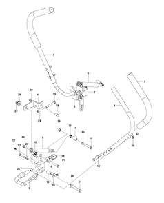 Steering Diagram and Parts List for RZ3019BF (96658210102)(2015-05) Husqvarna Lawn Mower