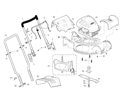 Part Location Diagram of 532430679 Husqvarna Handle Knob