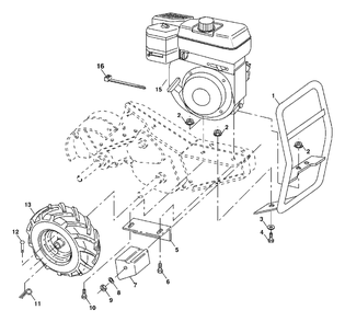 Mainframe, Right Side Diagram and Parts List for 650CRT (954328030-C)(2002-11) Husqvarna Tiller