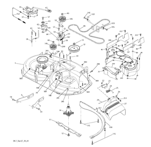 Mower Deck / Cutting Deck Diagram and Parts List for TS138L  Husqvarna Lawn Tractor