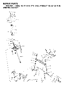 Steering Diagram and Parts List for YTH1542C (954567048)(2001-04) Husqvarna Lawn Tractor