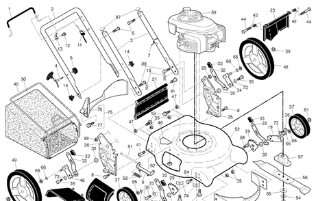Product Complete Diagram and Parts List for 7021P (96133001902)(2013-10) Husqvarna Lawn Mower