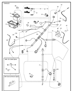 Electrical Diagram and Parts List for TS146TXD (96041043600)(2019-07) Husqvarna Lawn Tractor