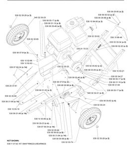 Deck Assembly Diagram and Parts List for SG13 (968999239)(2009-02) Husqvarna Stump Grinder