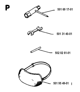 Accessories Diagram and Parts List for 125RB 19931400001 & Above Husqvarna Trimmer
