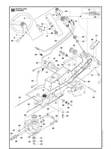 Steering Diagram and Parts List for R316TXSAWD (966757801)(2012) Husqvarna Lawn Mower