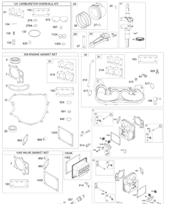 Briggs Engine Image 2 Diagram and Parts List for YTH2348 (917289571)(2010-04) Husqvarna Lawn Mower