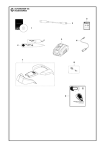 Accessories Diagram and Parts List for 105 2017-01 Husqvarna Lawn Mower