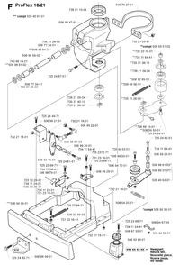 Steering Diagram and Parts List for PF21 2002-05 Husqvarna Lawn Tractor