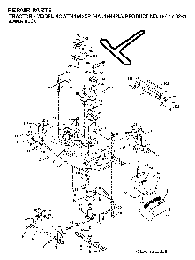 Mower Deck / Cutting Deck Diagram and Parts List for YTH1542XP (HAU15H42L, 954170225)(2005-05) Husqvarna Lawn Tractor