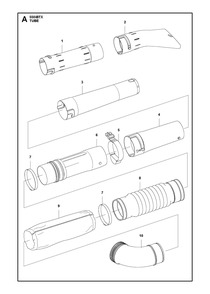 Tube Diagram and Parts List for 550IBTXBT  Husqvarna Leaf Blower / Vacuum