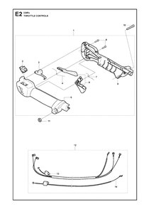 Throttle Controls 2 Diagram and Parts List for 326RX 20091800001 & Above Husqvarna Trimmer