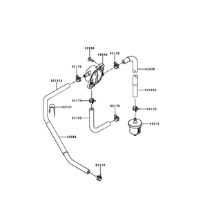 Engine >> Fuel Tank/Fuel-Valve Diagram and Parts List for LGT24K54 240472 Husqvarna Lawn Tractor