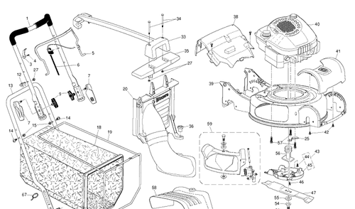 Part Location Diagram of 532413536 Husqvarna Handle