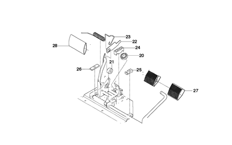 Pedals 2 Diagram and Parts List for PF21 (965192401)(2010-07) Husqvarna Lawn Tractor