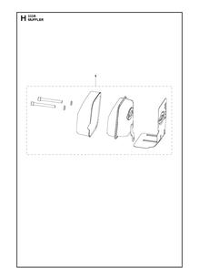 Part Location Diagram of 596757501 Husqvarna Muffler system