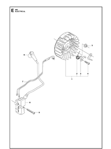 Electrical Diagram and Parts List for 461 2013-01 Husqvarna Chainsaw