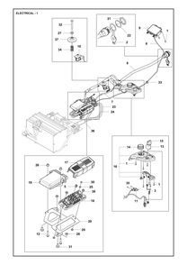 Electrical Diagram and Parts List for R200IX  Husqvarna Lawn Tractor