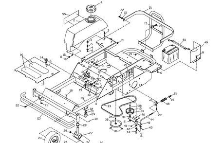 Part Location Diagram of 539103496 Husqvarna ROLLER BEARING 2 1/4