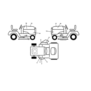 Decals Diagram and Parts List for 96043029500  Husqvarna Lawn Tractor