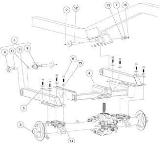 Rear Suspension - Standard Diagram and Parts List for HUV4421GXP 2009 Husqvarna Lawn Tractor