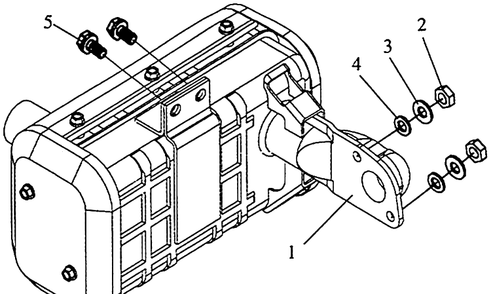 Muffler Diagram and Parts List for TF544  Husqvarna Cultivator