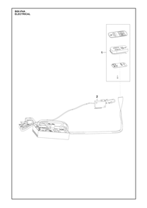 Electrical Diagram and Parts List for B8X-P4A  Husqvarna Leaf Blower / Vacuum