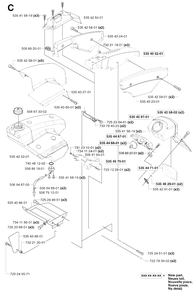 Part Location Diagram of 535432401 Husqvarna Control Cap Inner