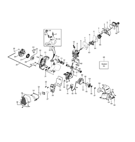 Engine Diagram and Parts List for 125RJ 20103100001 & Above Husqvarna Trimmer