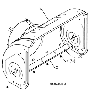 Auger Housing / Auger 2 Diagram and Parts List for 1330SBXLSB (96193004100)(2008-11) Husqvarna Snow Blower