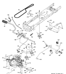 Drive Diagram and Parts List for TC130 (96051019700)(2019-05) Husqvarna Lawn Tractor