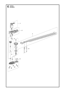 Gearbox Diagram and Parts List for 120ITK4-PH  Husqvarna Pole Saw