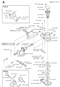 Gear Housing Diagram and Parts List for 325HE3 (X-SERIES)(20011800001-20040100000) Husqvarna Hedge Trimmer