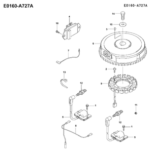 Electrical Diagram and Parts List for FH531V 2001-03 Husqvarna Engine