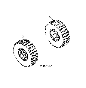 Wheels Diagram and Parts List for ST224P-96193012204  Husqvarna Snow Blower