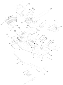 54 Inch Deck Diagram and Parts List for RZ5424 (965881301)(2009-01) Husqvarna Lawn Mower