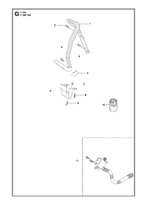 Handle Diagram and Parts List for K1250ACTIVE 2010-02 Husqvarna Circular Saw
