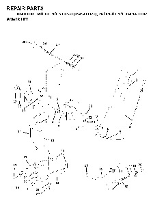 Mower Lift / Deck Lift Diagram and Parts List for YTH150 (954140007F, 954140007)(1998-07) Husqvarna Lawn Tractor