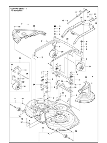 Part Location Diagram of 588793601 Husqvarna Deck Frame