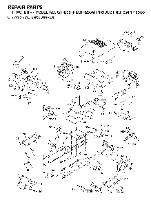 Chassis And Enclosures Diagram and Parts List for GTH250 (HEGTH250A, 954170055)(2002-03) Husqvarna Lawn Tractor