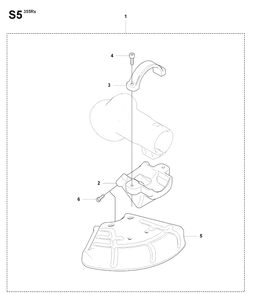 Guards Diagram and Parts List for 355RX 20082700001-20144899999 Husqvarna Brush Cutter