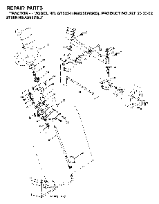Steering Diagram and Parts List for GT2254 (96025000202)(2005-06) Husqvarna Lawn Tractor