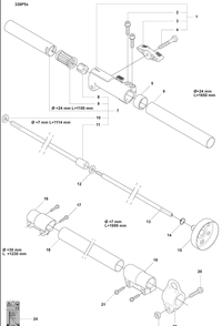 P5x Shaft Diagram and Parts List for 326P5X 2008-03 Husqvarna Pole Saw