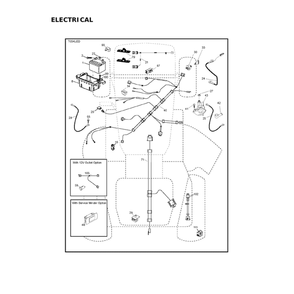 Electrical Diagram and Parts List for 96043032900  Husqvarna Lawn Tractor