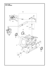 Governor Diagram and Parts List for HH196536296201 536296202, 536296203 Husqvarna Engine