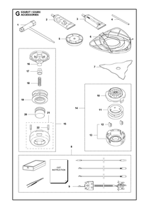 Accessories Diagram and Parts List for 535IRX  Husqvarna Brush Cutter